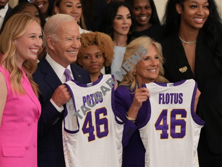 LSU Tigers Women’s Basketball team visits the White House.