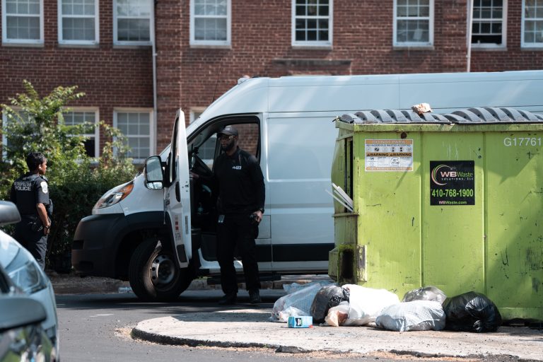 Barricade situation in Washington, D.C. following violent weekend of crime.