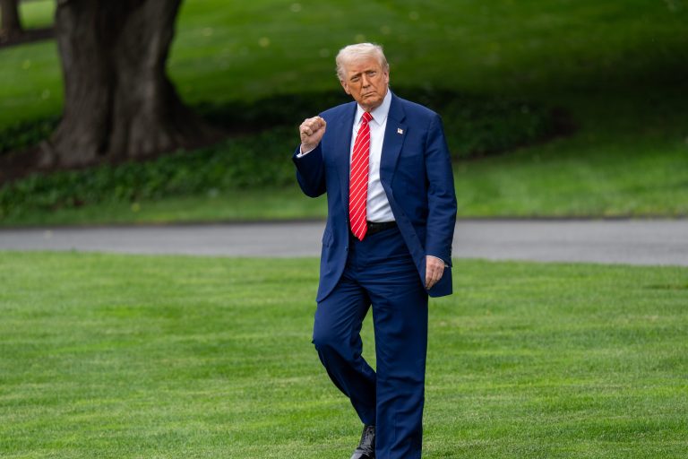 President Trump departs the White House on May 30, 2025